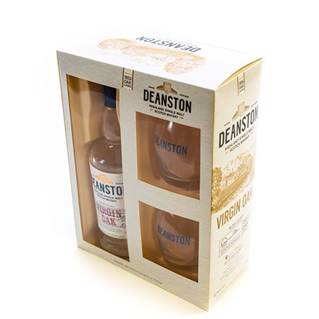 Whiskey Value Added Packaging with Whiskey Glasses