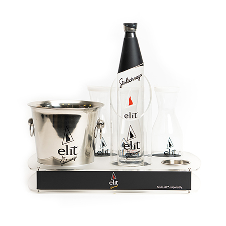 Customized Bottle Service Tray with 'Stoli Elit' Logo