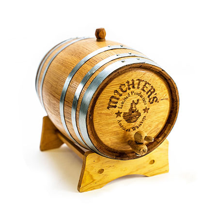 Wood Whiskey Barrel Display