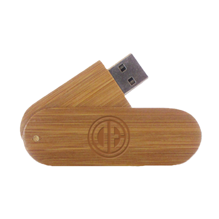 Custom Wood Swivel USB Flash Drive