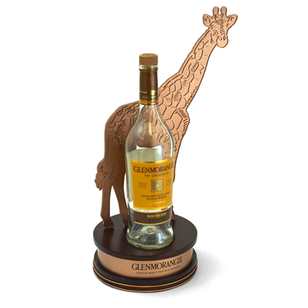 Copper Giraffe Bottle Display