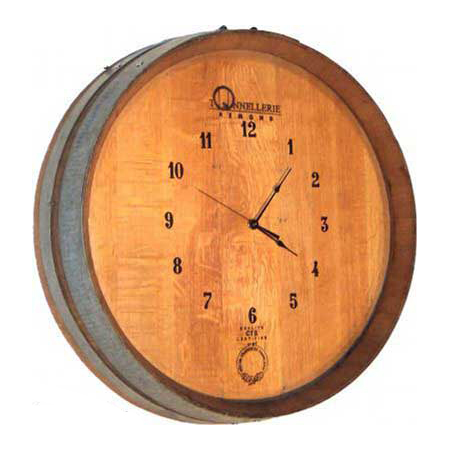 Wood Barrel Wall Clock