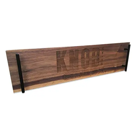 Wooden Tray with Metal Hands