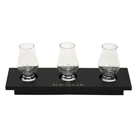 Custom Black Wood Whiskey Flight Trays