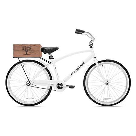 Custom Bike with Wooden Basket Display