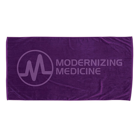 Branded Purple Beach Towel