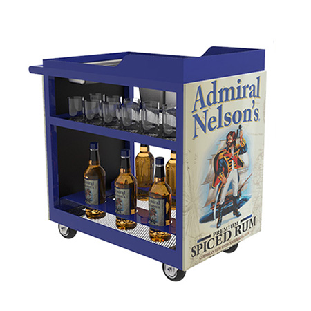 Mobile Display Bar Cart