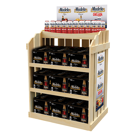 Modelo Wood Beer Rack Display