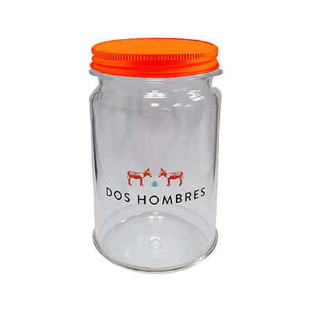 Dos Hombres Plastic Mason Jar