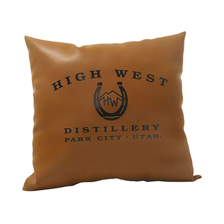 High West Distillery Custom Leather Pillow