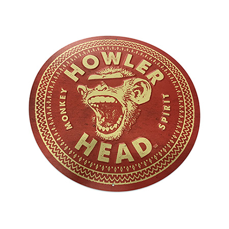 Howler Head Round Metal Tacker Sign