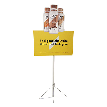 Cut Out Corrugated Standee Super Coffee Classic Flavors