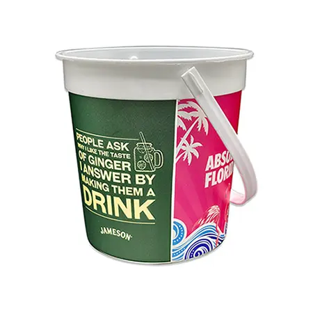 Full Color Branded Rum Bucket