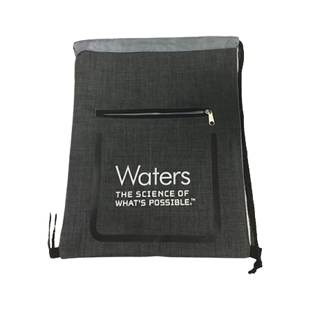 Waters Branded Linen Drawstring Bag