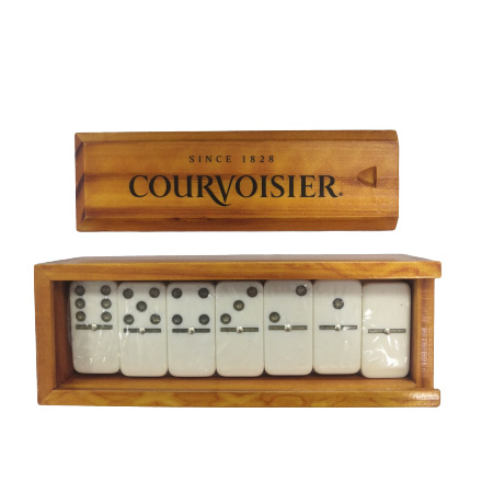 Custom Courvoisier Dominoes Set With Wooden Case