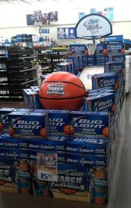 Bud Light Basketball Court Corrugated Display