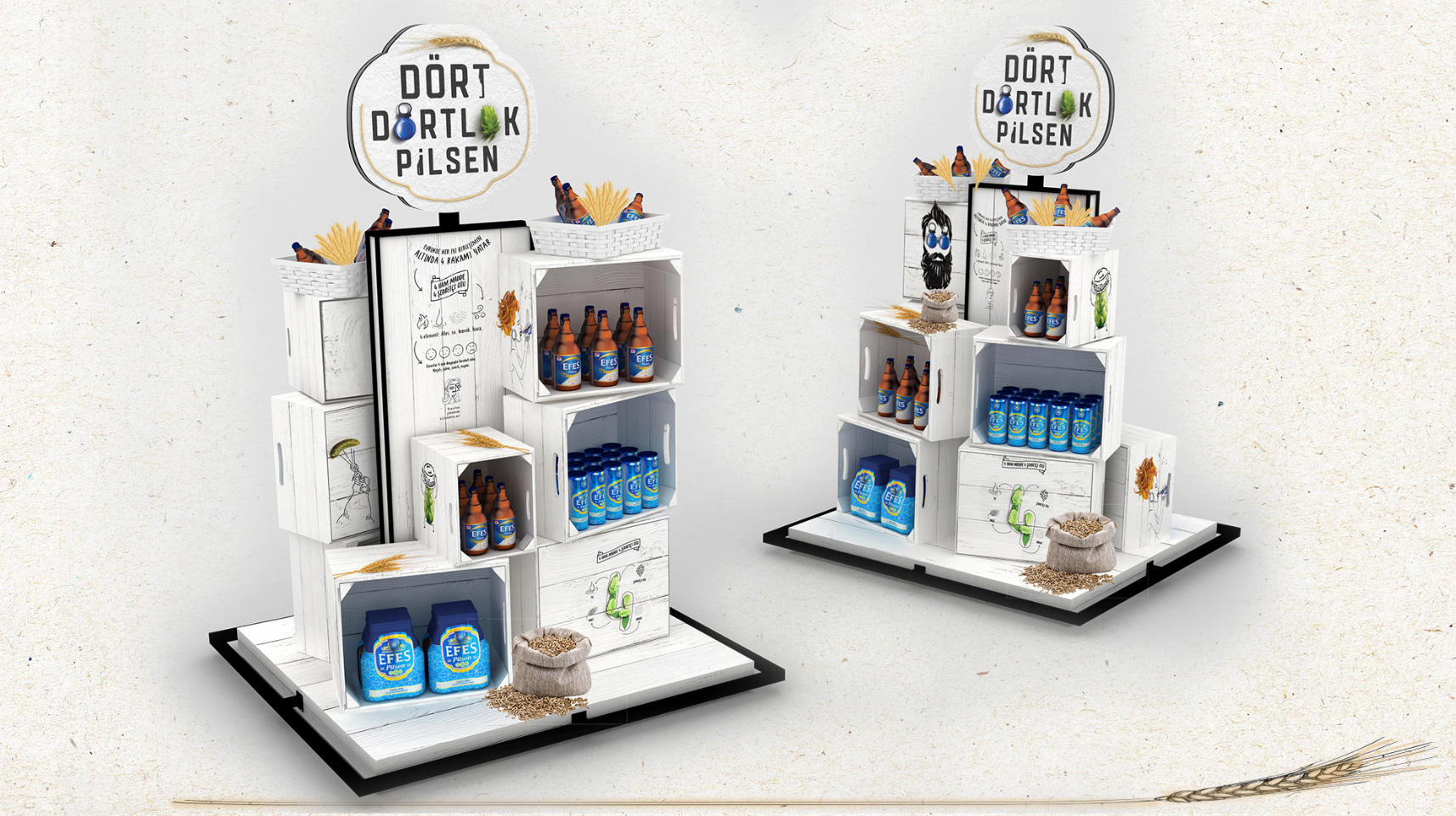 Dort Wood Crate Display