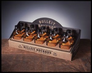 Bulleit Bourbon Mini Bottles Corrugated Counter Display