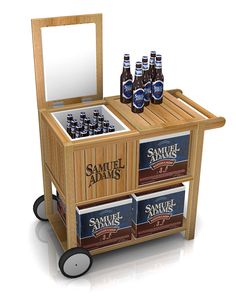 Samuel Adams Rolling Bar Cart