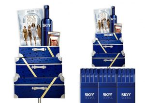 Skyy Vodka Corrugated Display With Pole Topper