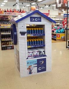 Nivea Sunscreen Corrugated House Inspired Display