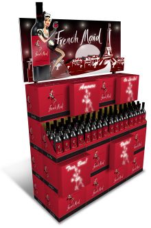 French Maid Wine Corrugated Wine Display