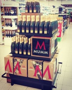 Mumm Cuvee Reserve Brut Metal Floor Display