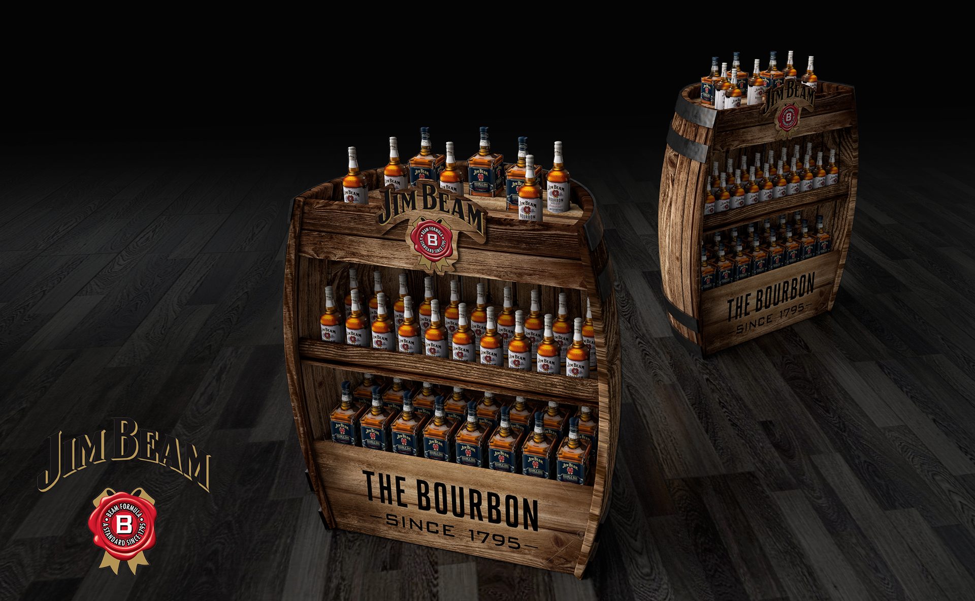 Jim Beam Barrel Display