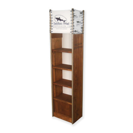 Dogfish Head Tall Wood Shelf display