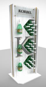 Korbel California Champagne Wood Floor Display