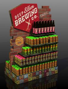 Deep Ellum Brewing Co. Brick Wall Display