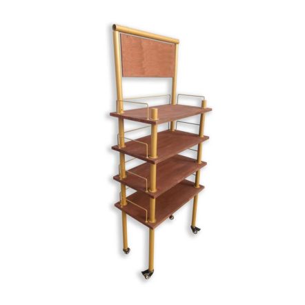 Rolling Wood Shelf Display