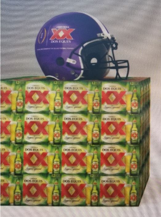 Dos Equis Football Dealer Loader Display