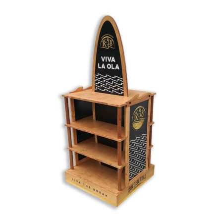 Viva la Ola Surfboard Wood Display