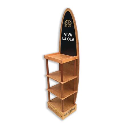 Viva la Ola Surfboard Wood Display Shelf