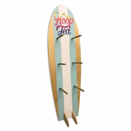 Hoop Tea Surfboard Wood Display