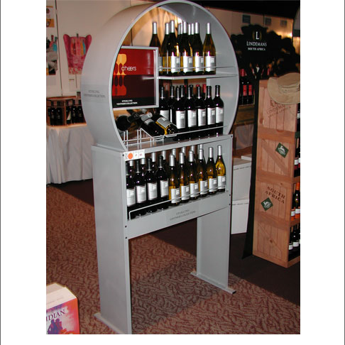 Round Metal Wine Display