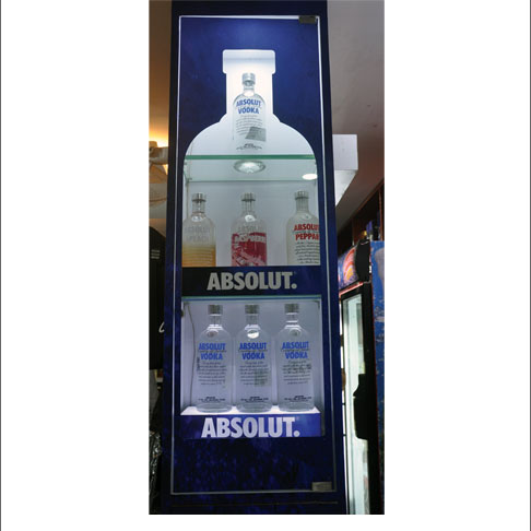 Absolut Illuminated Metal Display