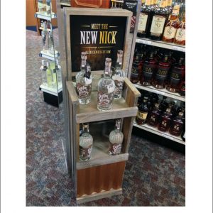 Wooden Shelf Display With Header