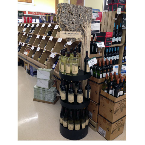 Wooden Tree Wine Display