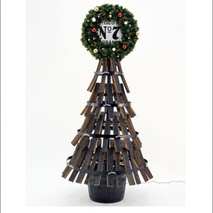 Christmas Tree Barrel Display