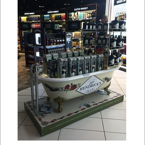 Hendrick’s Gin Bath Tub Display