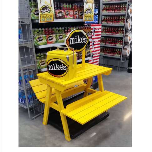 Mike’s Hard Lemonade Bench Table Display Enhancer & Dealer Loader