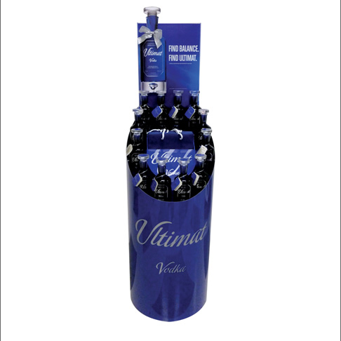 Ultimat Vodka Case Bin Display