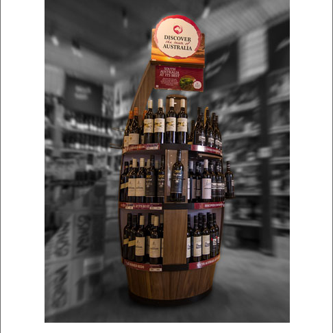 Australian Wine Wood Display