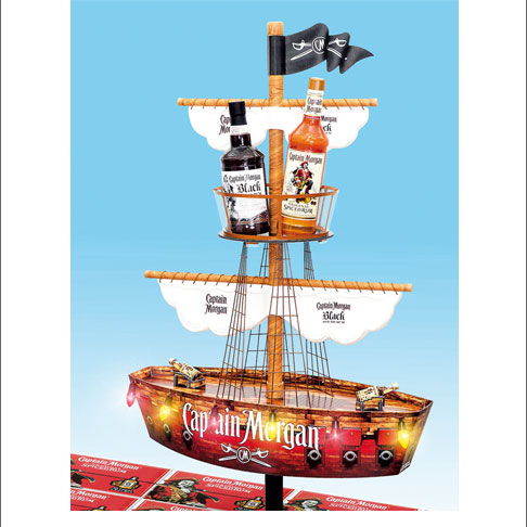 Captain Morgan Pole Topper Display