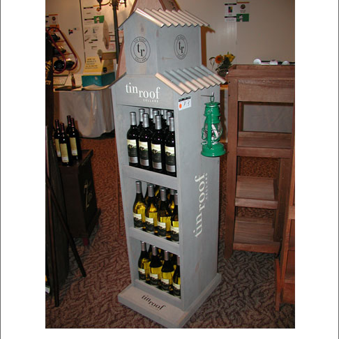 Tin Roof Wood Display