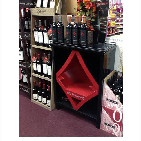 Red Diamond Metal Display
