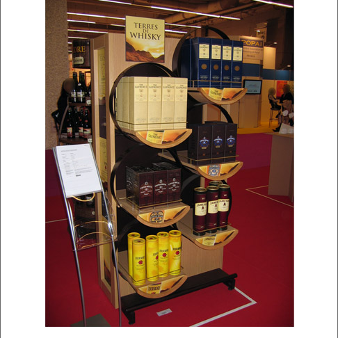 Terres De Whiskey Barrel Stave Shelf Display