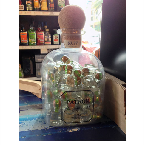 Patron Bottle Counter Display